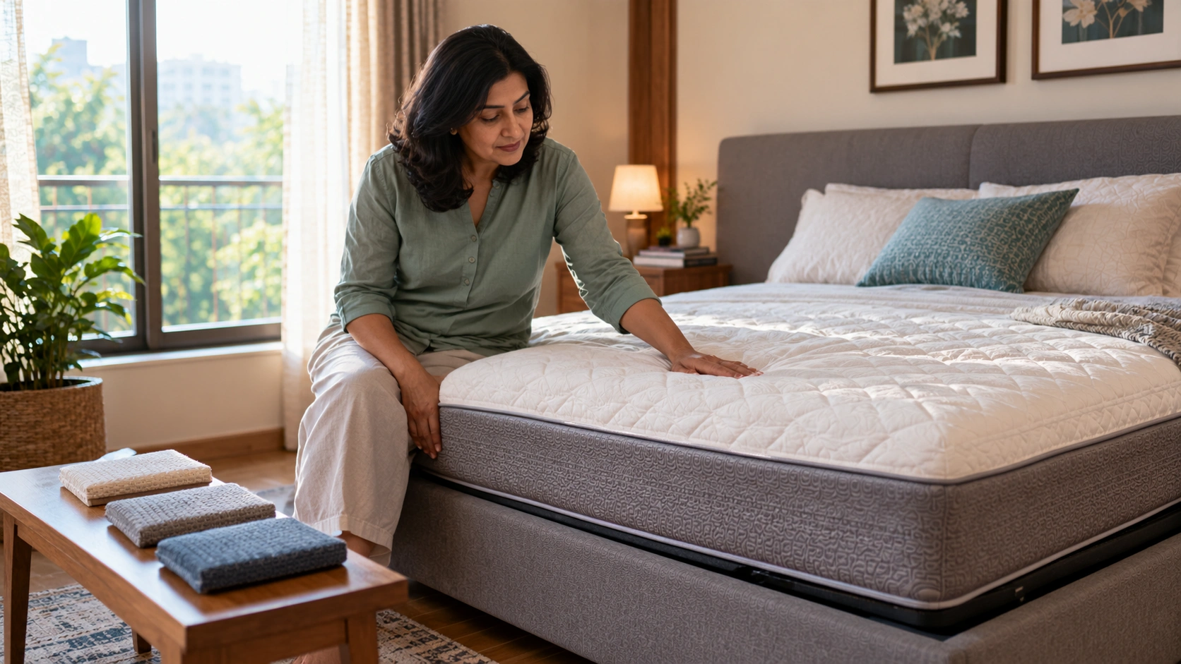 Best mattress firmness for back pain on an adjustable bed.